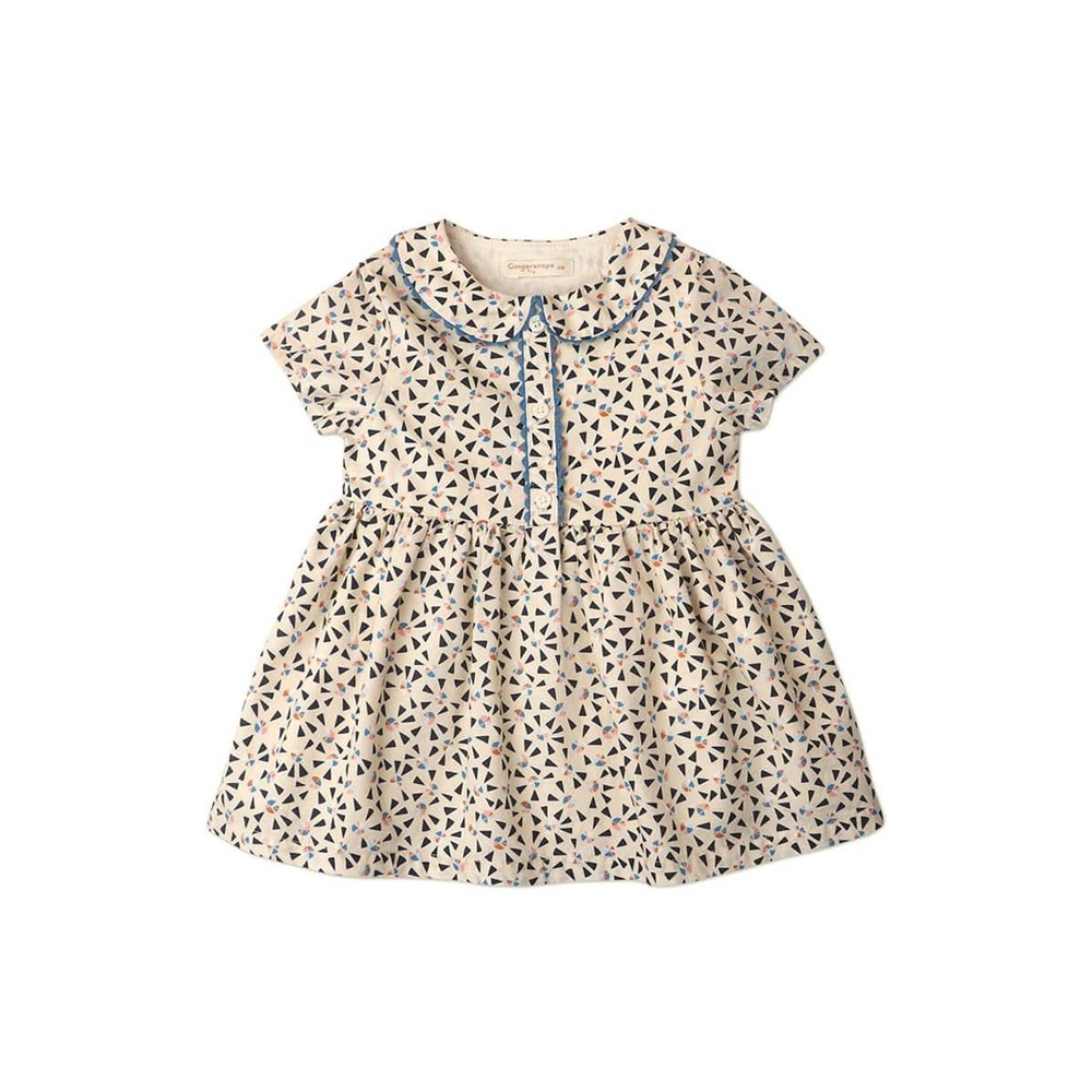 Gingersnaps Tiny Baby Girl Dress - Size 6M - Geometric Print